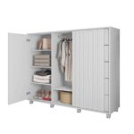 Comoda Caemun Pegasus 2 Portas 5 Gavetas Branco - Imagem 2