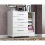 Comoda Laura 4 Gavs 1 Porta Branco - Imagem 2