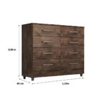 Comoda Raissa 8 Gav Chocolate - Imagem 2