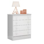 Cômoda com 4 Gavetas Doce Sonho Branco – Qmovi - Imagem 2