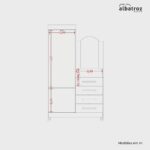 Cômoda com Espelho 2 Portas 4 Gavetas Capri - Imagem 2