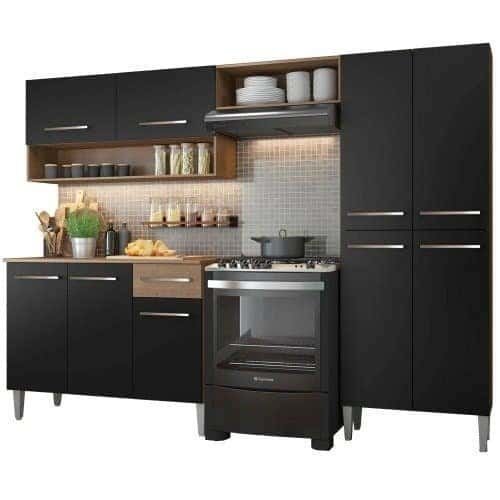 Cozinha-Compacta-Madesa-Emilly-Pop-Com-Armario-e-Balcao.jpeg Cozinha Compacta Madesa Emilly Pop Com Armário e Balcão - Imagem 1