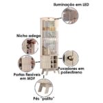 Cristaleira Marina Calacata Off White – Madetec - Imagem 2