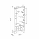 Cristaleira Ópera Off White Nature – hb Móveis - Imagem 3