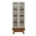 Cristaleira Retrô 2 Portas Marsala Linea Brasil - Imagem 3