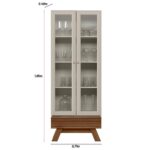 Cristaleira Retrô 2 Portas Marsala Linea Brasil - Imagem 2