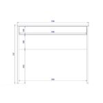 Escrivaninha Demóbile Facility c1 Gaveta Branco - Imagem 3