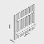 Estante Home Ripada para TV até 85 Polegadas com LED 3 Gavetas Nobre Clean - Imagem 3