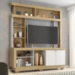Estante Home Theater Mali para TV até 50 – Móveis Leão NatureOff White - Imagem 2