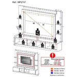 Estante Rack com Painel e Suporte TV 65 Moscou Multimóveis PretoBranco - Imagem 3