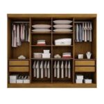 Guarda Roupa Casal Hera 8 Portas E 4 Gavetas Imbuia - Imagem 2