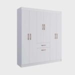 Guarda-Roupa Solteiro 6 Portas 1 Porta Basculante 1 Gaveta Dallas Espresso Móveis