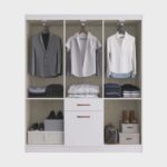 Guarda-Roupa Solteiro 6 Portas 1 Porta Basculante 1 Gaveta Dallas Espresso Móveis - Imagem 2