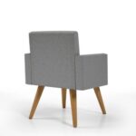 Kit 02 Poltronas Nina Decorativa Palito Luxo Tecido Linho - Imagem 2