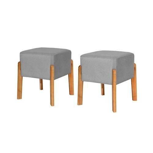 Kit-02-Puff-Quadrado-estofado-Banqueta-para-sala-escritorio-quarto-Com-pes-de-Madeira-Cinza-1-1.jpeg Kit 02 Puff Quadrado estofado Banqueta para sala escritório quarto Com pés de Madeira Cinza - Imagem 1