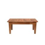 Mesa de Centro Ripada 80cm x 40cm Madeira Rústica – Castanho – Ofertamo - Imagem 2