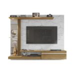 Painel Para Tvs 55 Polegadas Led Prateleira De Vidro Denver - Imagem 2