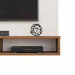 Painel para TV até 60 Polegadas Ripado com Nichos Dj Móveis Bento Freijó Off - Imagem 2