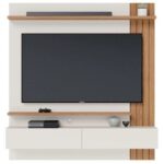 Painel para Tv Home Suspenso Juriti 1.5 Off White Matte Freijó – Colibri