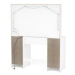 Penteadeira Camarim França 6 lâmpadas Branco Politorno - Imagem 2