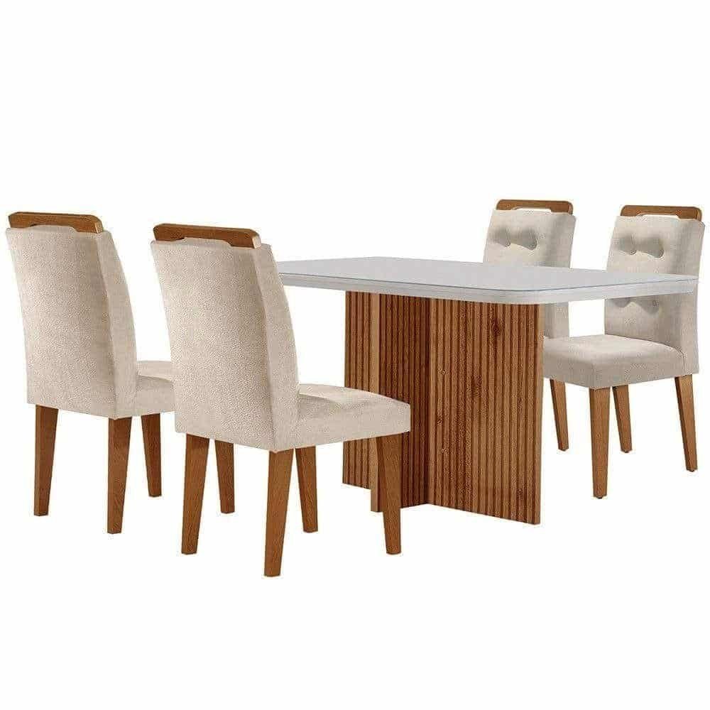 Sala-De-Jantar-Mesa-Olimpia-120cm-Mdf-Vidro-Canto-Copo-Com-4-Cadeiras-Creme-Off-White-E-Imbuia-1.jpeg Sala De Jantar Mesa Olímpia 120cm Mdf Vidro Canto Copo Com 4 Cadeiras Creme, Off White E Imbuia - Imagem 1
