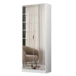 Sapateira Multiuso Grife Branco com Espelho – Demóbile